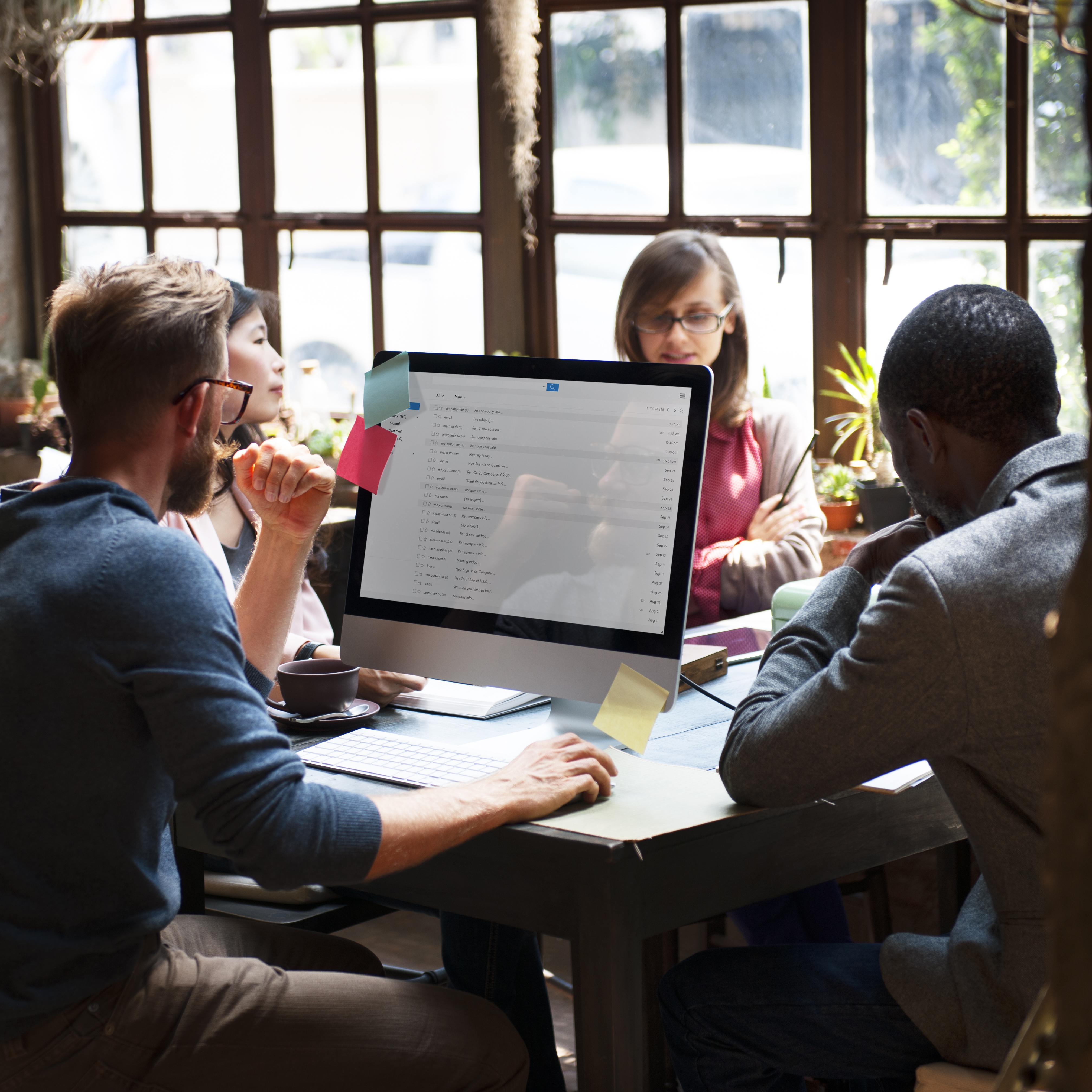 Social Gauge team planning a marketing strategy